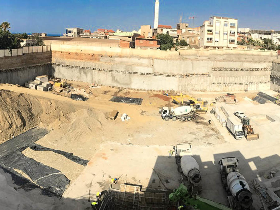 Retaining wall for Le Patio residential development