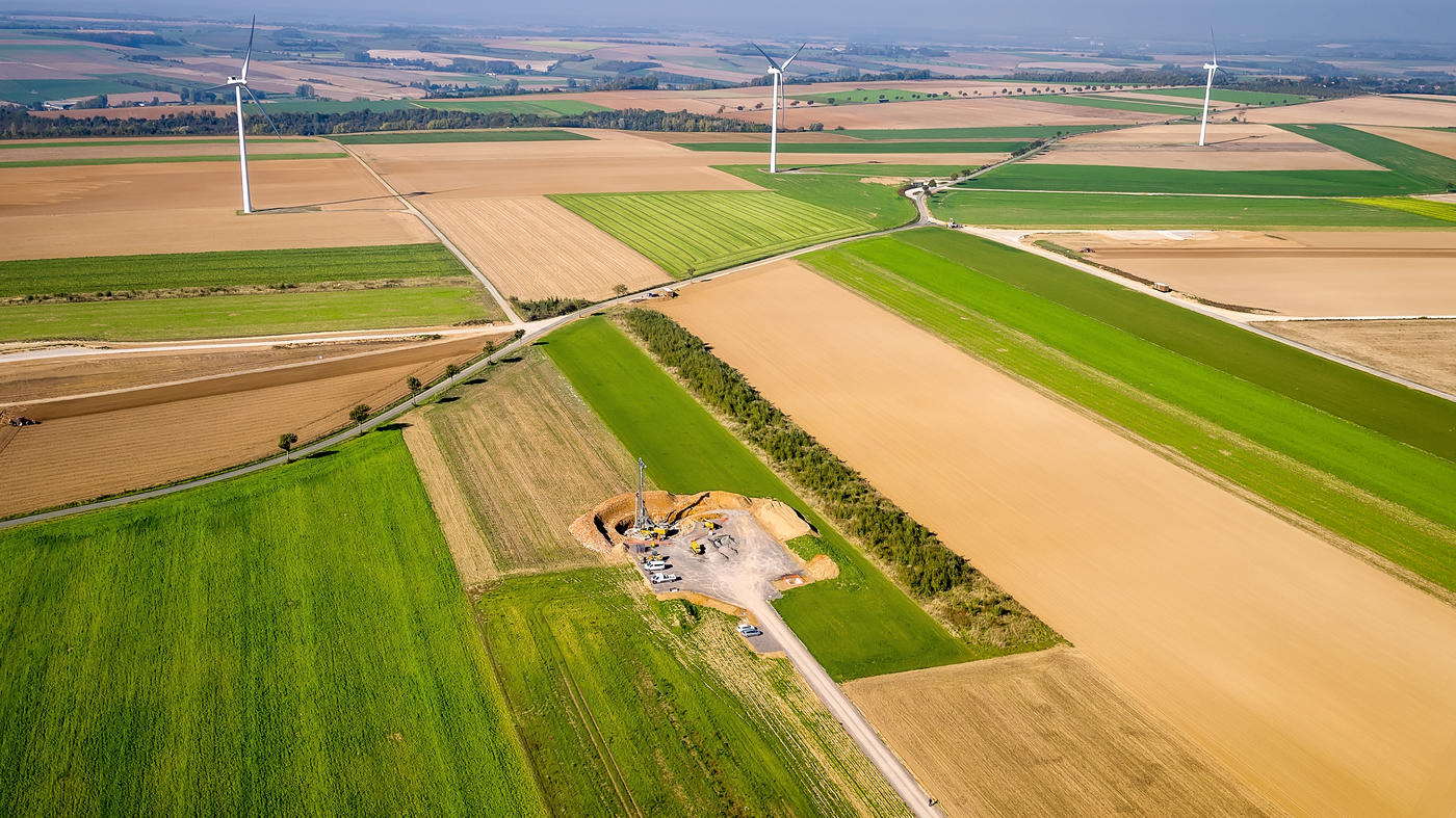 Energie marché image - parc éolien Hannut vue aérienne