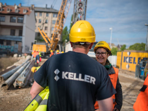 Vue chantier Kellermann deux collaborateurs